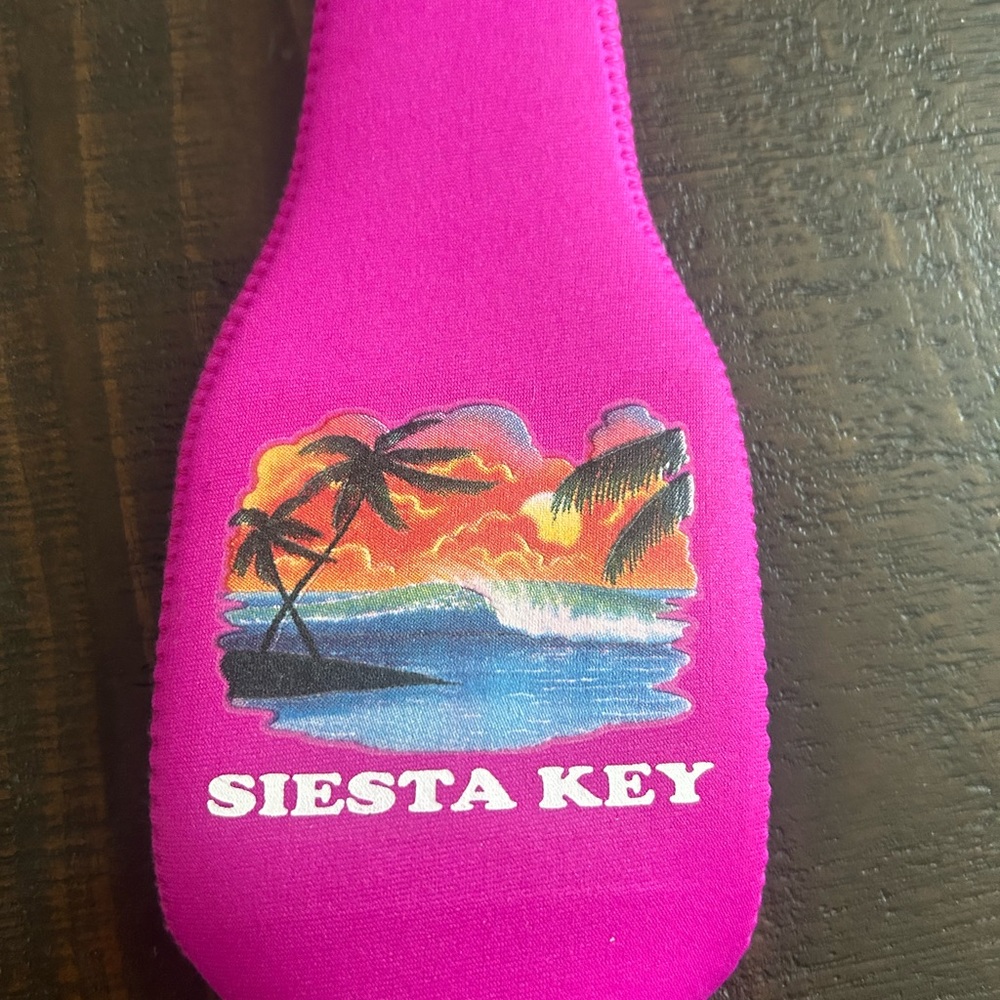 Siesta Key Pink Neoprene Bottle Holder
